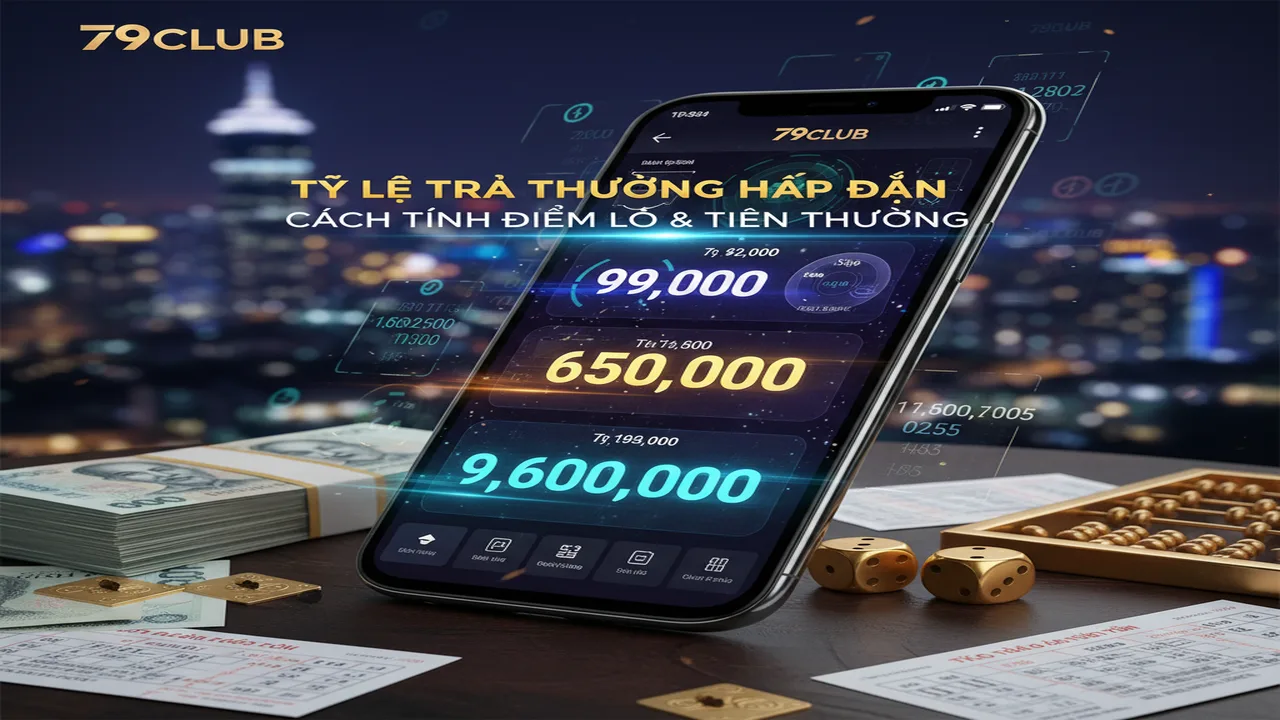 Cách tính điểm lô và tiền thưởng lô đề online 79Club